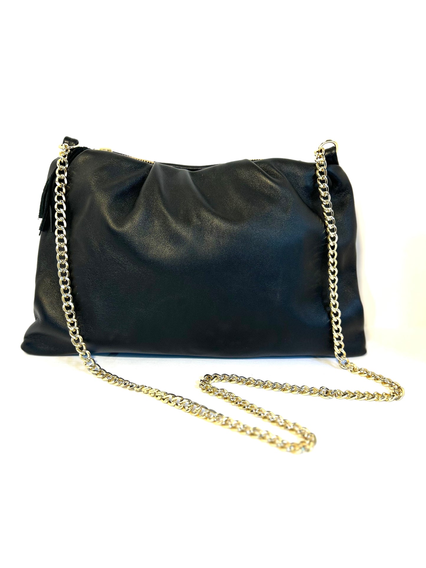 Stay Leather in Black- Shoulder Bag